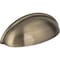 Elements 3" Center-to-Center Brushed Antique Brass Florence Cabinet Cup Pull 2981AB - alternate 1